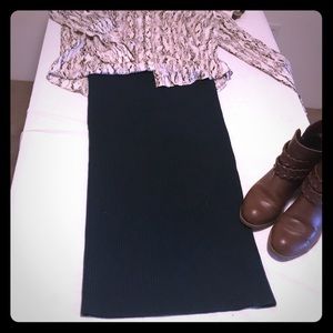 Long Merino wool Margaret O’Leary knit skirt